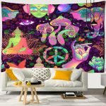 Dream Mushroom Psychedelic Rug Boho Home Decor