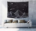 Home Decorative Wall Hangings Star Black And White Art Tapestry