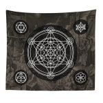 Retro divination constellation moon hanging cloth background