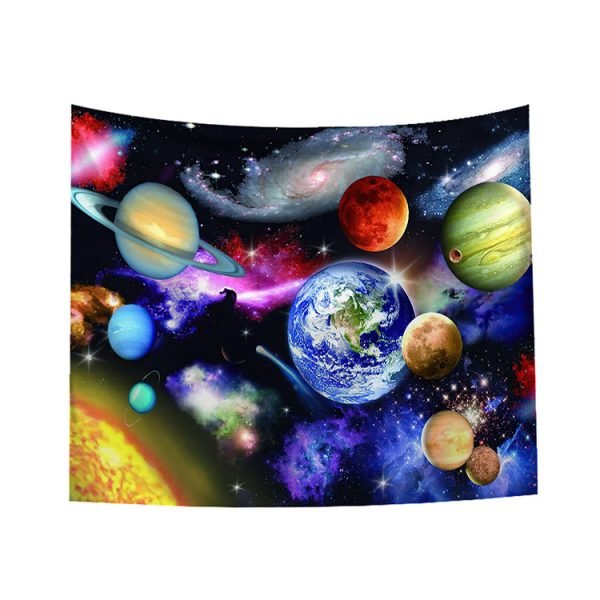 Digital Printing Colorful Starry Art Wall Tapestry