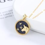 Twelve Constellation Blue Sand Lucky Necklace