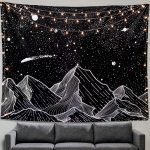 Home Decorative Wall Hangings Star Black And White Art Tapestry