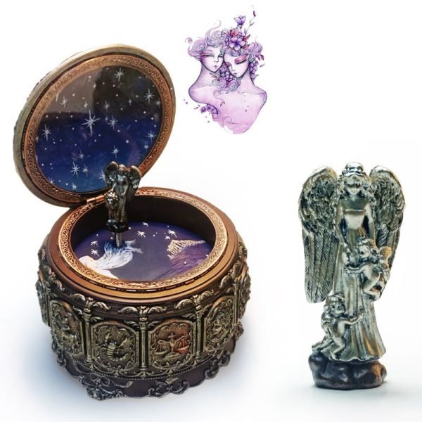 Twelve Constellation Resin Music Box Music Box Crafts Creative Birthday Gift