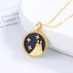 Twelve Constellation Blue Sand Lucky Necklace