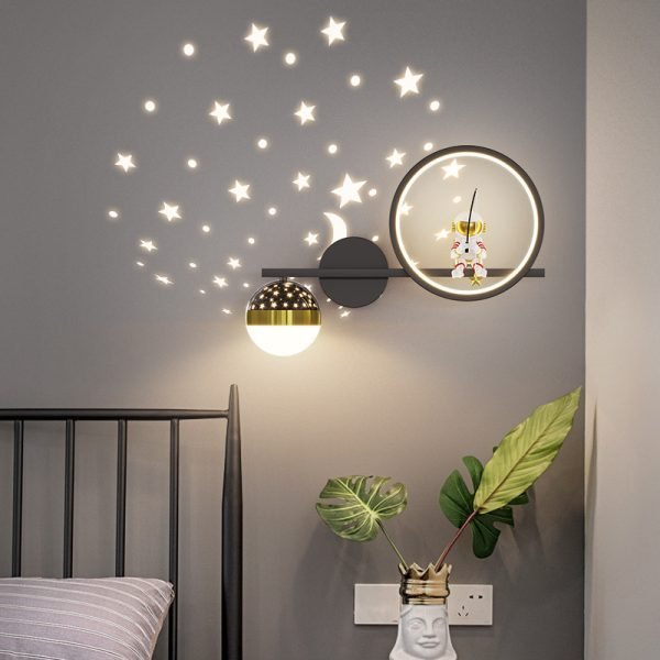 Children's Room Wall Lamp Astronaut Star Sky Ball Bedroom Bedside Lamp