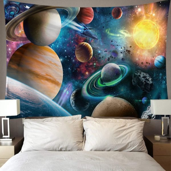 Digital Printing Colorful Starry Art Wall Tapestry