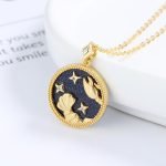 Twelve Constellation Blue Sand Lucky Necklace