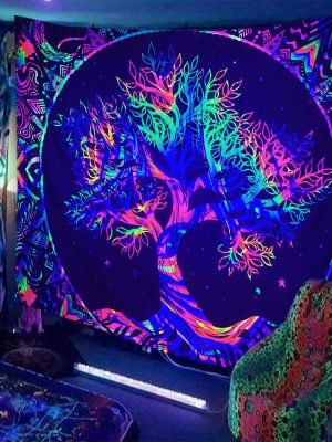 Skull Print Fluorescent Home Decor Tapestry