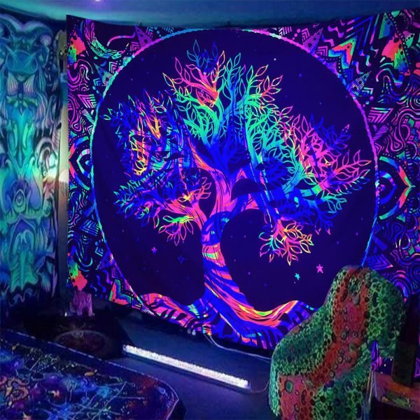 Skull Print Fluorescent Home Decor Tapestry