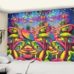 Dream Mushroom Psychedelic Rug Boho Home Decor