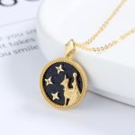 Twelve Constellation Blue Sand Lucky Necklace