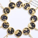 Twelve Constellation Blue Sand Lucky Necklace