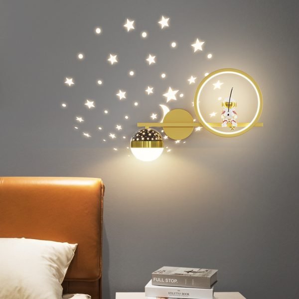 Children's Room Wall Lamp Astronaut Star Sky Ball Bedroom Bedside Lamp