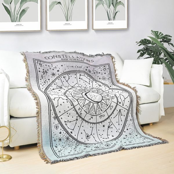 Leisure BlanketDecorative Blanket Constellation Sofa BlanketLine