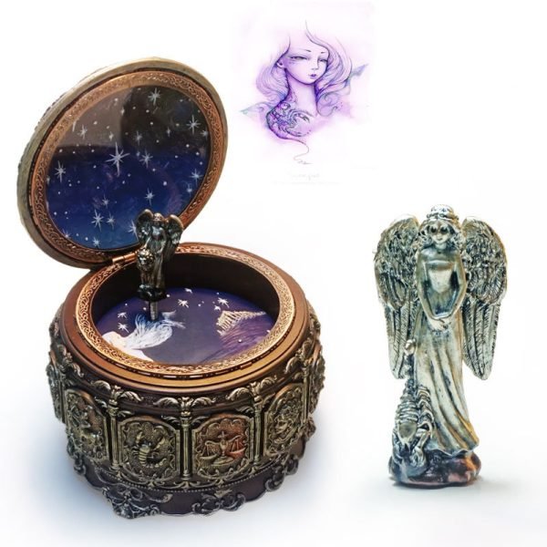 Twelve Constellation Resin Music Box Music Box Crafts Creative Birthday Gift