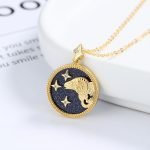 Twelve Constellation Blue Sand Lucky Necklace