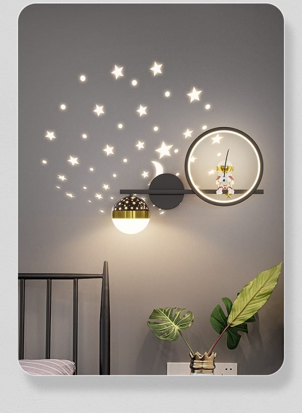 Children's Room Wall Lamp Astronaut Star Sky Ball Bedroom Bedside Lamp