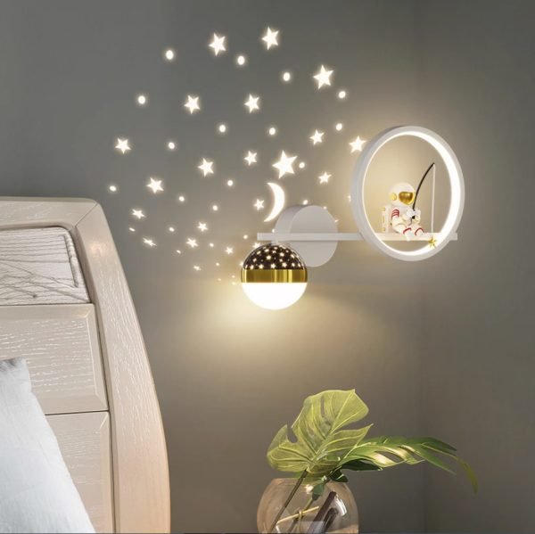 Children's Room Wall Lamp Astronaut Star Sky Ball Bedroom Bedside Lamp