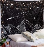 Home Decorative Wall Hangings Star Black And White Art Tapestry