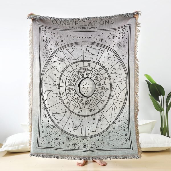 Leisure BlanketDecorative Blanket Constellation Sofa BlanketLine