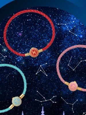 Twelve Constellation Bracelet Leather Rope Hand Rope