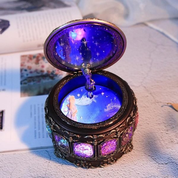 Retro Rotating Luminous Constellation Music Box Birthday Gift For Girls