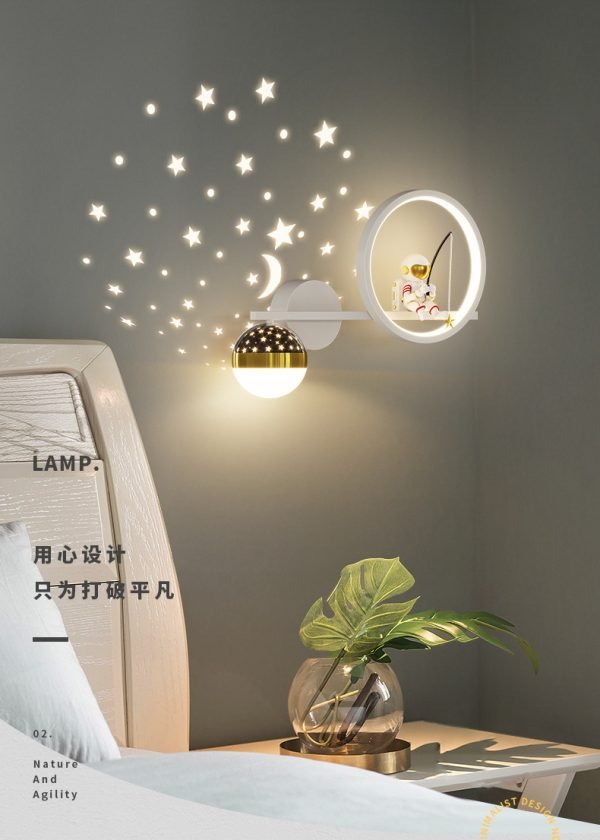 Children's Room Wall Lamp Astronaut Star Sky Ball Bedroom Bedside Lamp