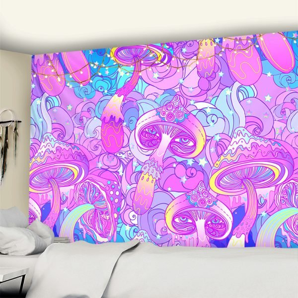 Dream Mushroom Psychedelic Rug Boho Home Decor