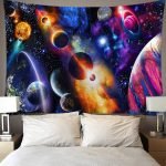 Digital Printing Colorful Starry Art Wall Tapestry