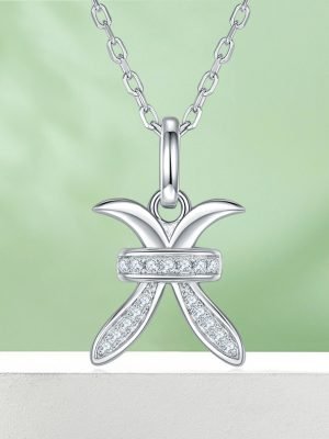 Moissanite Twelve Constellation Pisces Pendant Necklace